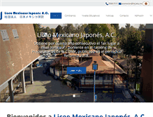 Tablet Screenshot of liceomexicanojapones.edu.mx